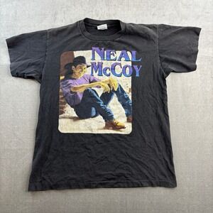 Vintage Neal McCoy Country Music Graphic Tee Black Mens Large
